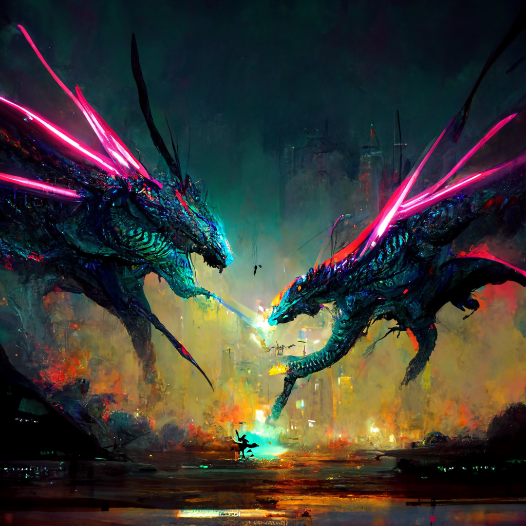 two cyber dragons